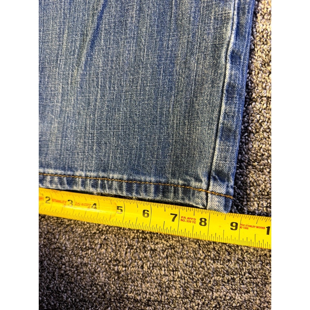 Wrangler Retro Relaxed Boot Jeans Mens 38x36 Blue Whiskered Denim Cotton Stretch - Picture 10 of 15